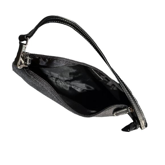 ROBERTA DI CAMERINO Mini Black Tote Nylon Italy Single Strap Zip Closure - Picture 6 of 10